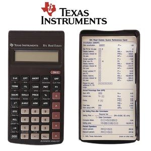 Texas Instruments Business Analyst Real Estate Business Compact Case Calculator